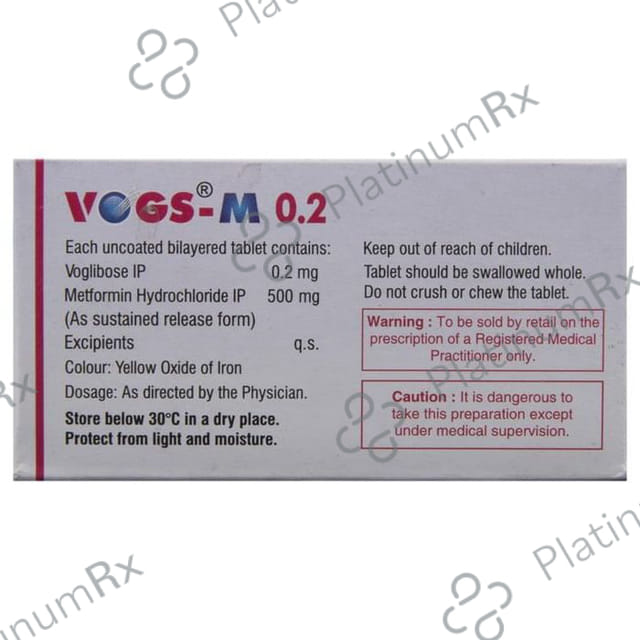 Vogs M 0.2 SR 500/0.2mg Tablet 10s