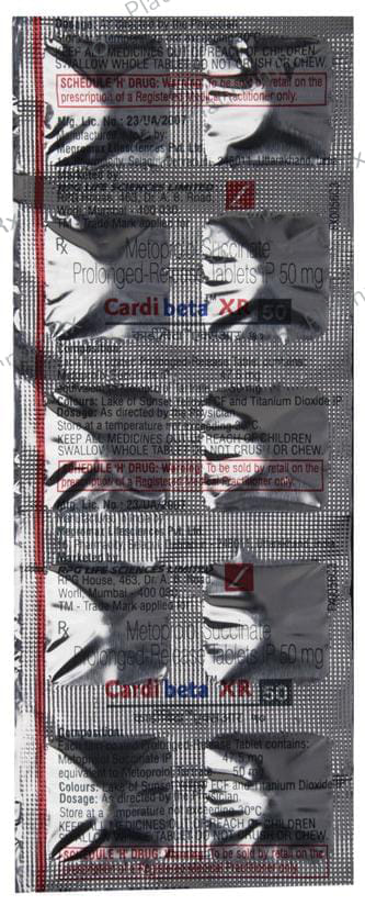 Cardibeta XR 50mg Tablet 10s