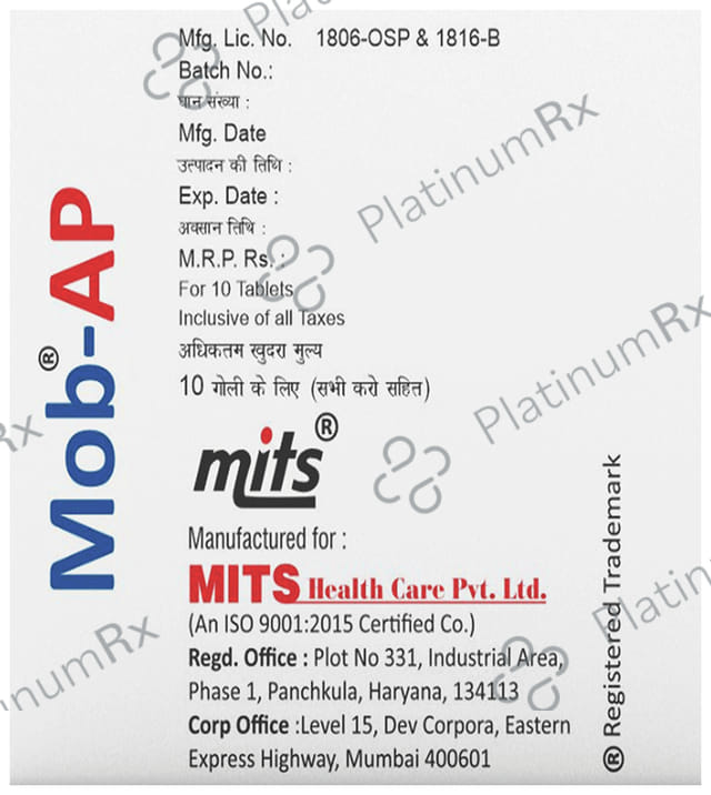 Mob AP 100mg/325mg Tablet