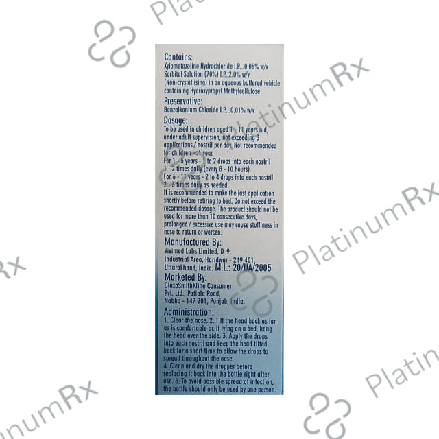 Otrivin Moisturising Paediatric Nasal Drops 10ml