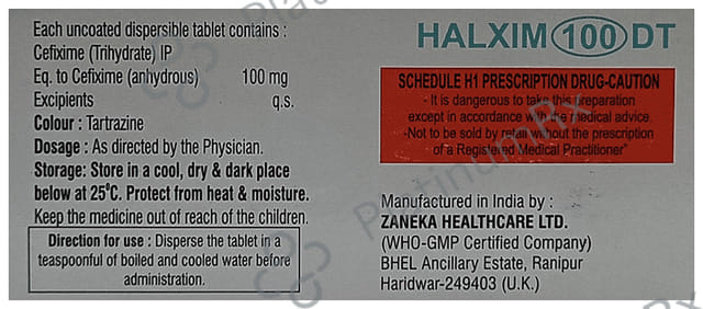 Halxim 100 DT Tablet 10s