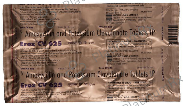 Erox CV 625mg Tablet 10s