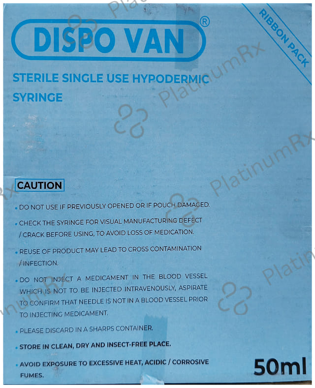Dispovan 50ml Syringe 25 syringes