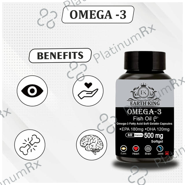 Earth King Omega 3 Fish Oil 500mg Softgel Capsule 60s