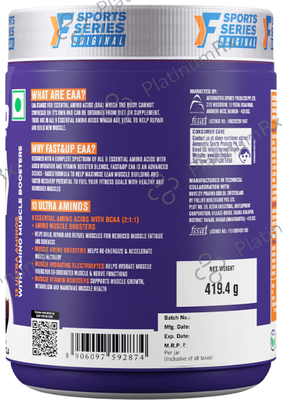 Fast&Up EAA Intra-Training Promotes Muscle Recovery & Hydration Fizzy Cola