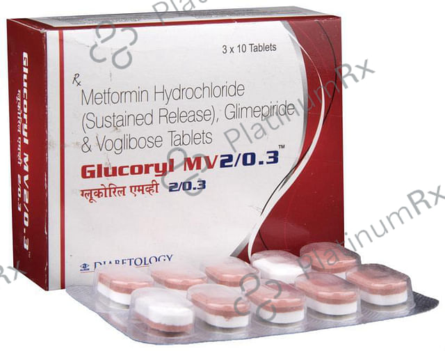 Glucoryl-MV 2/0.3 Tablet SR 10 Tablet SR
