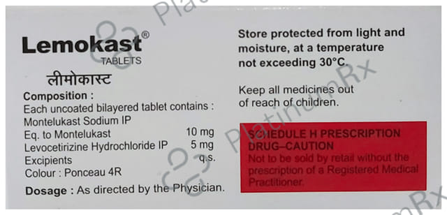 Lemokast 5mg/10mg Tablet 15 tablets