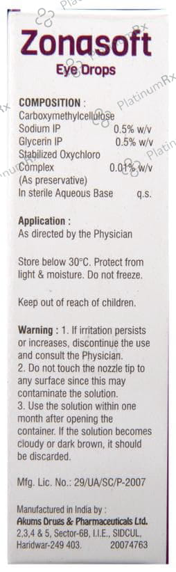 Zonasoft Eye Drop 10ml