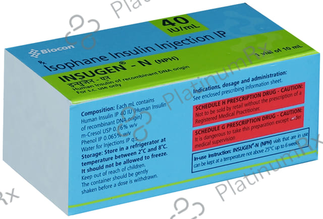 Insugen-N 40IU/ml Injection 10ml