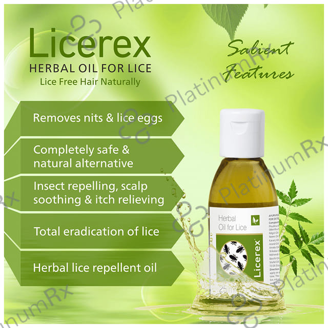 Licerex Herbal Oil for Lice (25ml Each) 1 Bottle