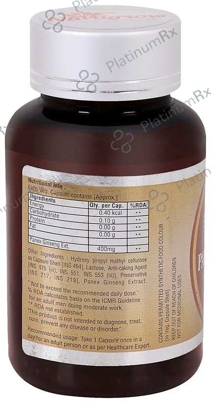 Nutrigrow Panex Ginseng Extract Veg Capsule 30 vegicaps