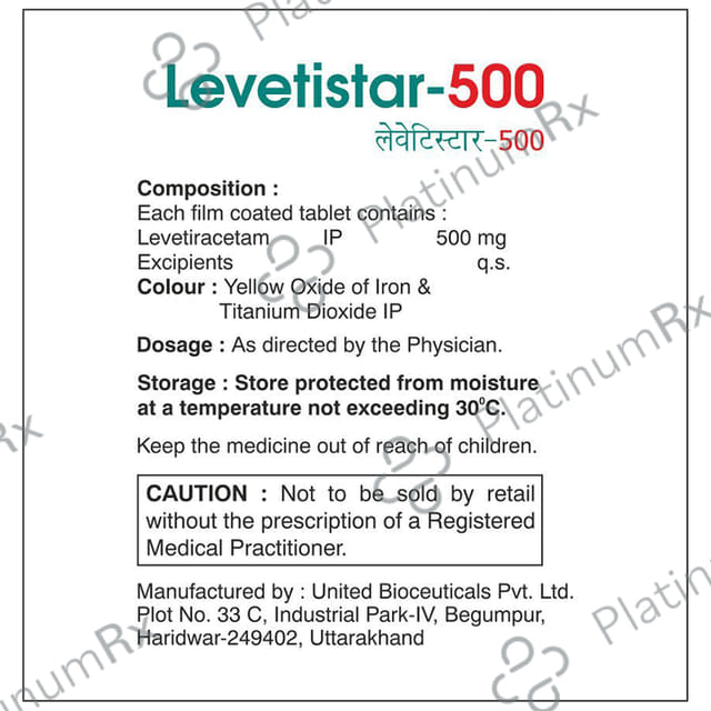 Levetistar 500 Tablet