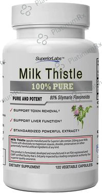 Superior Labs 100% Pure Milk Thistle Vegetable Capsule