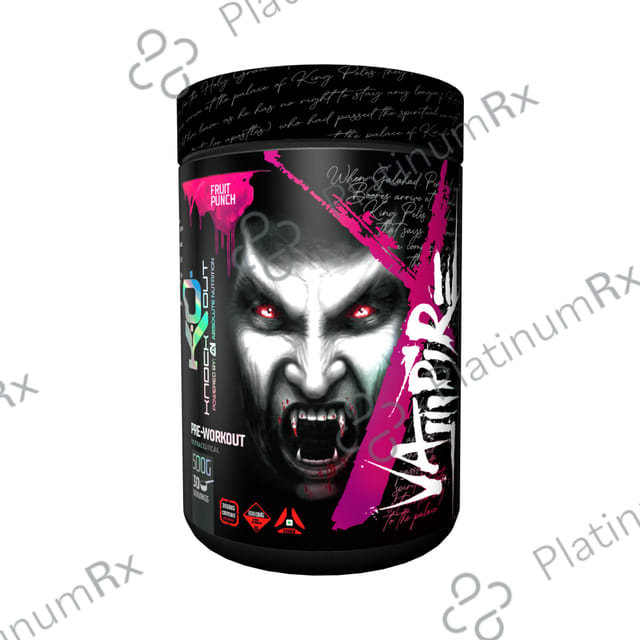 Knockout Vampire Pre-Workout Powder Fruit Punch with Free Shaker