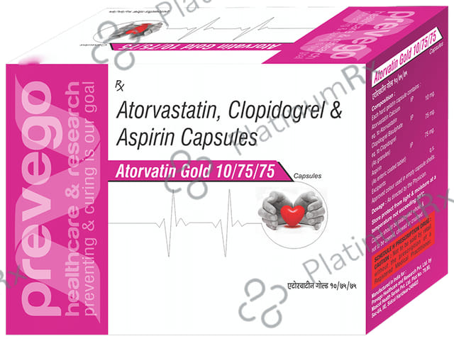 Atorvatin Gold 10/75/75mg Capsule 10s