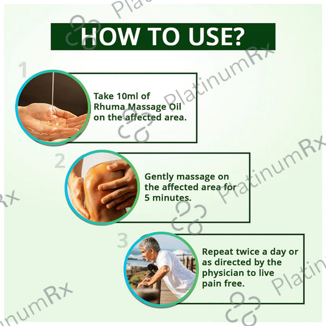 Vansaar Rhuma Care Massage Oil for Long Lasting Pain Relief-100% Ayurvedic-