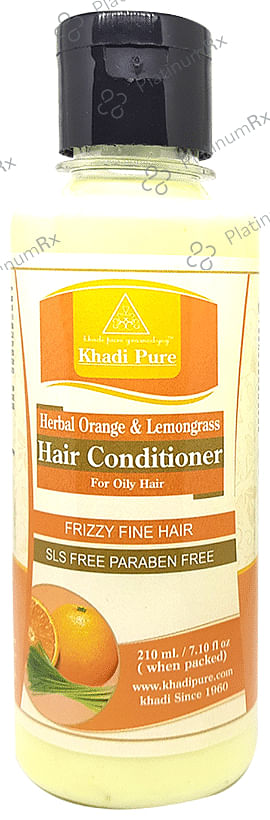 Khadi Pure Herbal Orange & Lemon Grass Hair Conditioner SLS-Paraben Free