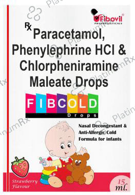 Fibcold Oral Drops Strawberry Flavour 15ml
