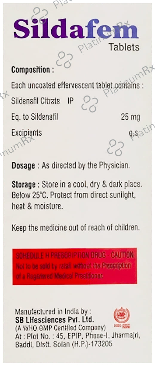 Sildafem 25mg Tablet 10s