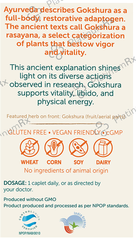 Himalaya Organic Gokshura - Men's Wellness - Helps improve Stamina and Vigour - Caplet