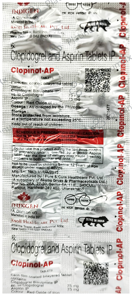 Clopinol AP 75/75mg Tablet 10s