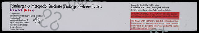 Newtel Beta 40/50mg Tablet PR 10s