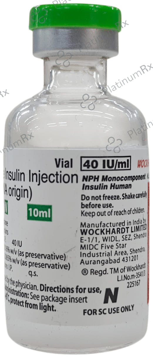 Wosulin N (40 IU/ml) Vial 1X10ml