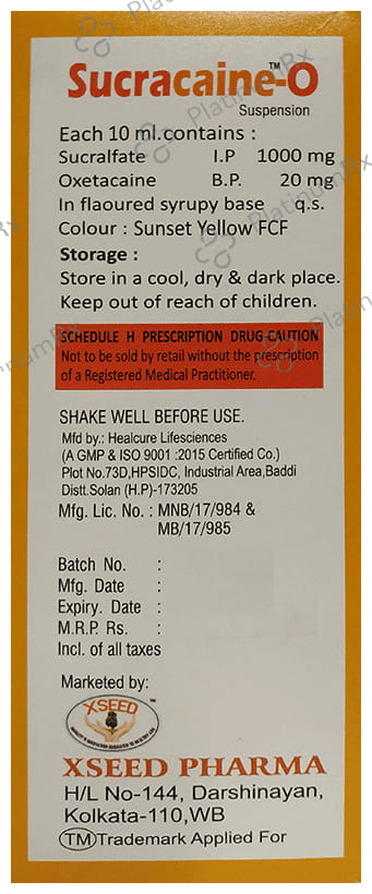 Sucracaine-O Oral Suspension Orange