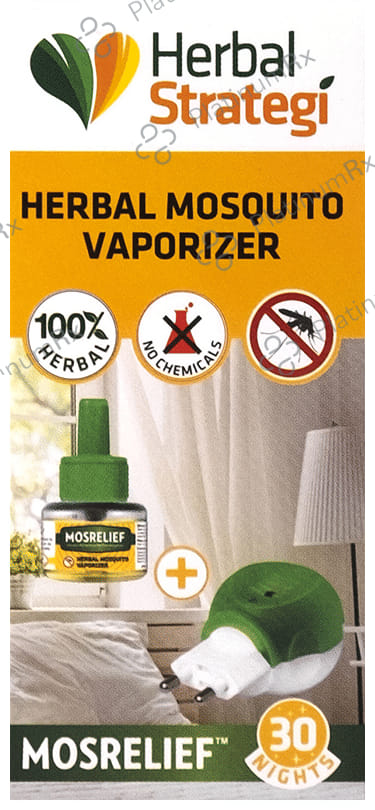 Herbal Strategi Mosrelief Herbal Mosquito Vaporizer Machine with Refill 40ml