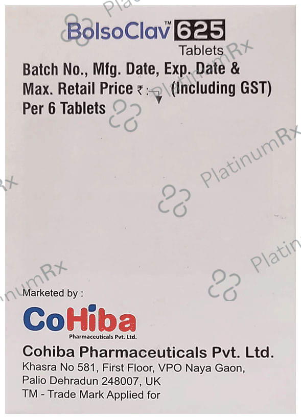 Bolsoclav 625mg Tablet 6s