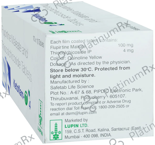 Ketoflam T 100/4mg Tablet 10s