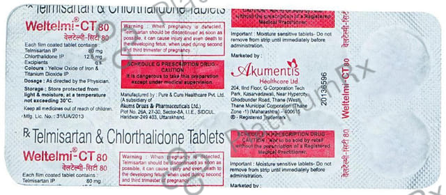Weltelmi CT 80mg/12.5mg Tablet