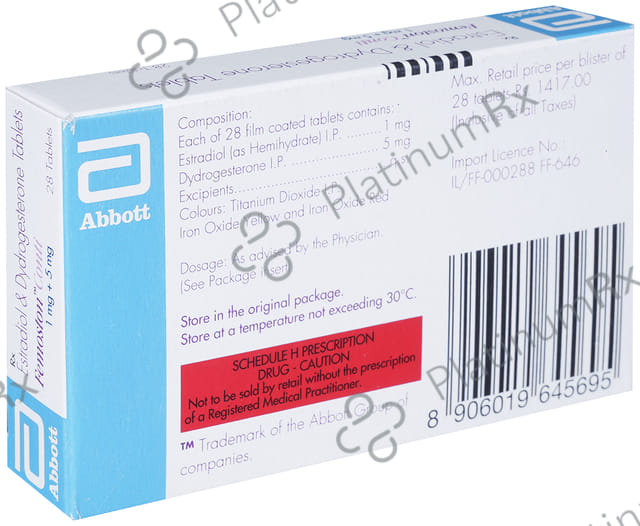 Femoston Conti 1/5mg Tablet 28s