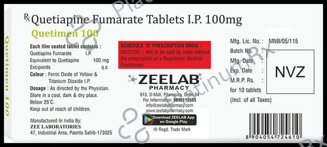 Quetimen 100mg Tablet