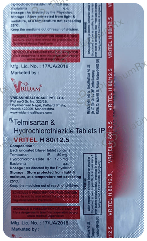 Vritel H 80/12.5 Tablet