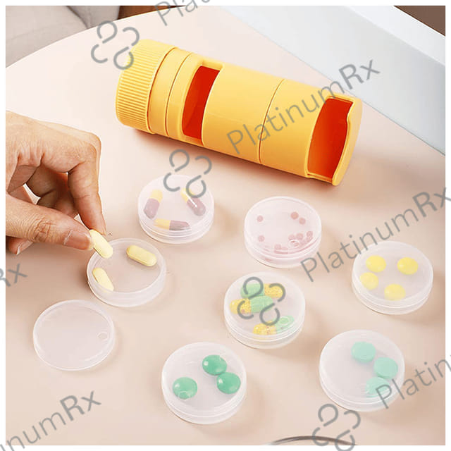 Healthcave Tablet Cutter 9 in 1 (7 Tablet Storage) For Carrying Cutting and Organising Medicines