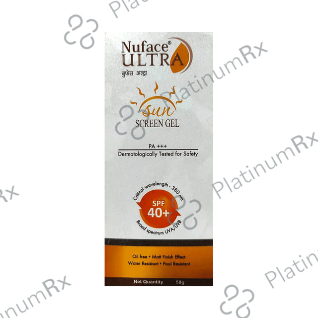 Nuface Ultra Sunscreen SPF 40+ Gel 50gm