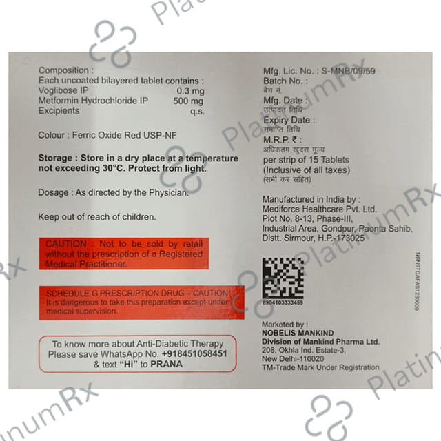 Voglistar Plus 0.3mg Tablet 10s