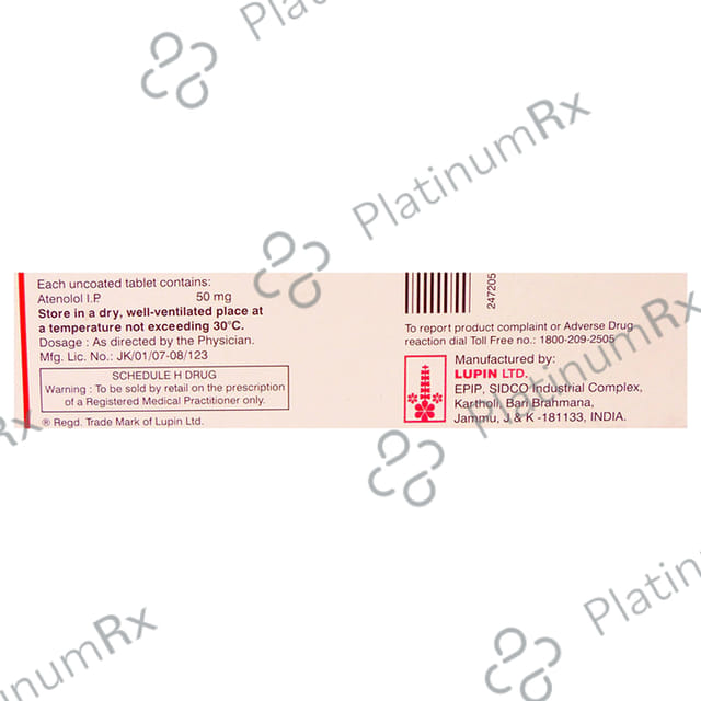 Atenova 50mg Tablet 14s
