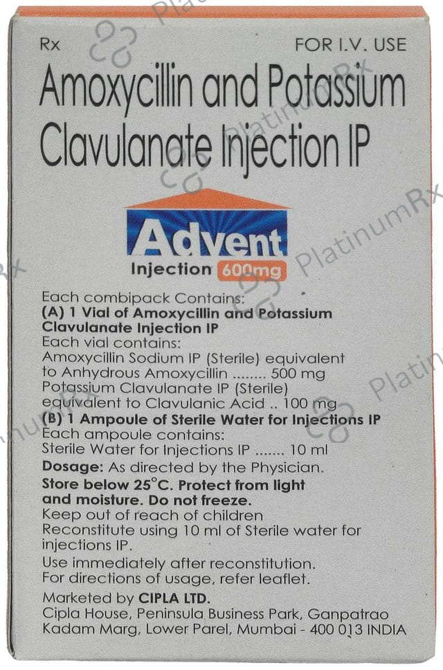 Advent 500/100mg Injection 1s
