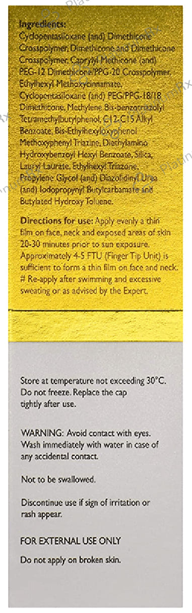 Photostable Gold Sunscreen SPF 55 Gel 50gm