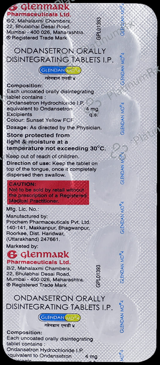 Glendan MD 4mg Tablet 10s