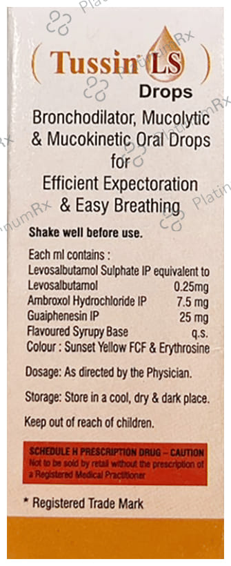 Tussin LS 7.5/12.5/0.25mg Oral Drops 15ml