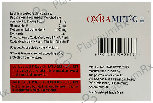 Oxramet G 5/2/1000mg Tablet 7s