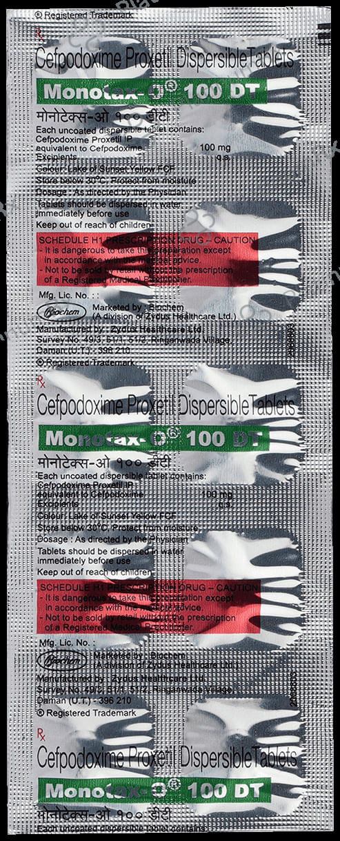 Monotax O 100mg Tablet DT 10s