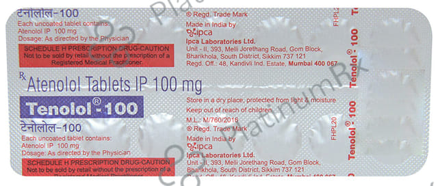 Tenolol 100mg Tablet 14s