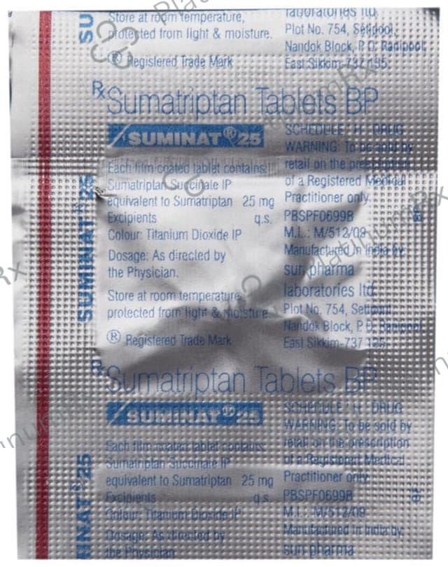 Suminat 25mg Tablet 1s