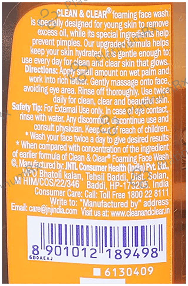 Clean & Clear Foaming Face Wash 50ml