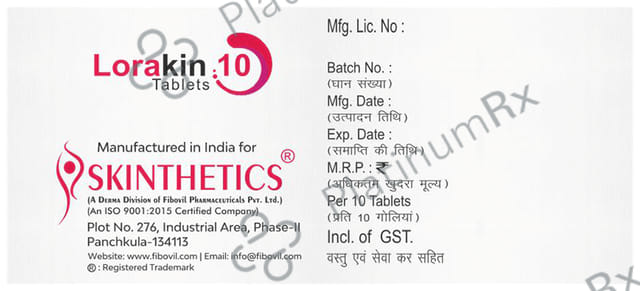 Lorakin 10mg Tablet 10s