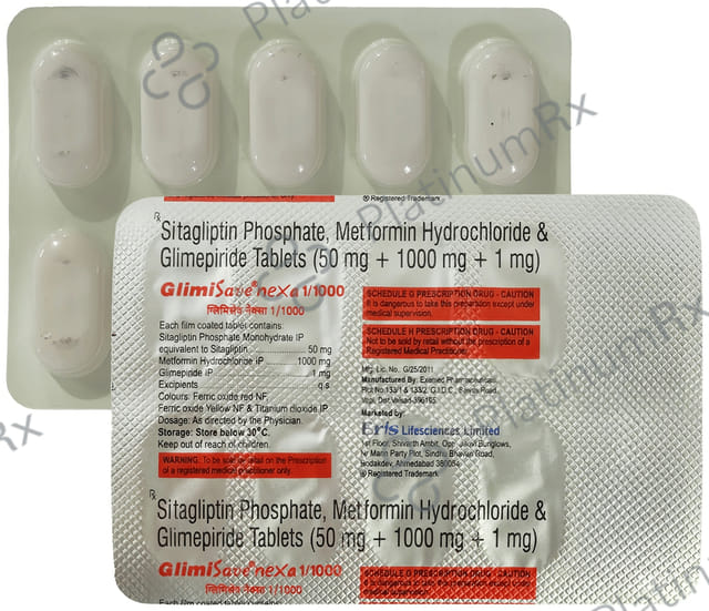 Glimisave Nexa 1/50/1000mg Tablet 10s